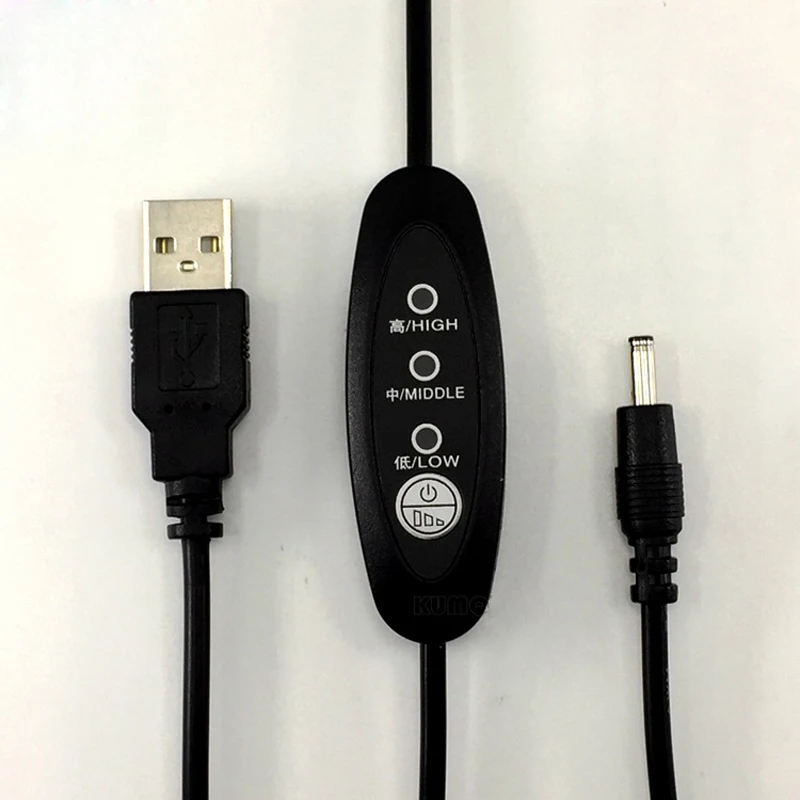 5V Usb DC3.5 трехзубчатая линия регулирования температуры нагревательная маска для