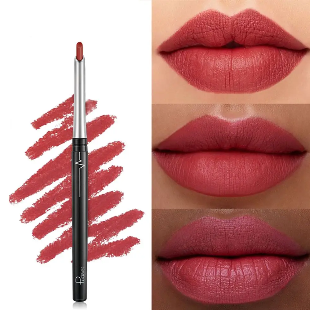 

Pudaier 17 Colors Matte Lip Liner Automatic Durable Lip Liner Beauty Waterproof Nude Lip liner Natural Smooth Lip Beauty Tool