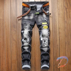 DSQ2 pantalones vaqueros desgastados para hombre, Jeans desgastados informales de alta calidad, estilo Hip Hop