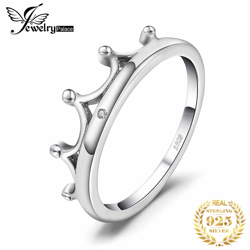JewelryPalace винтажные фианитами Корона кольцо для женщин 925 серебро Fine Jewelry