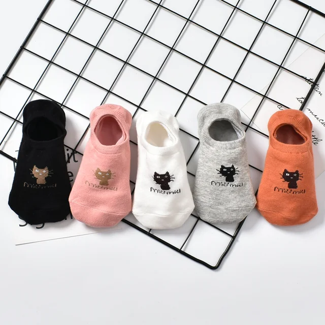 10 Piece=5 Pairs/lot Cute Animal Spring Women Socks Set Korean Style Funny Cat Dog Panda Low Cut Ankle Short Sox Happy Size34-40 16