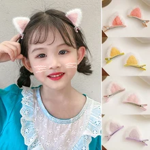 

Cat Ear Hairclip For Girl Hairpins Baby Hair Clips Felt Cloth Hooks Child Toddler Cosplay Accessories Kids Headwear BB Clip 2Pcs