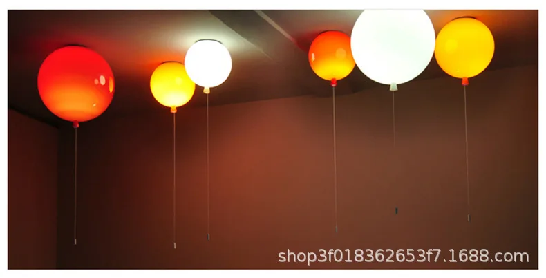 Креативный Стильный современный минималистичный светодиодный светильник для детской комнаты, лампа для спальни, декоративная потолочная цветная лампа в форме воздушного шарика