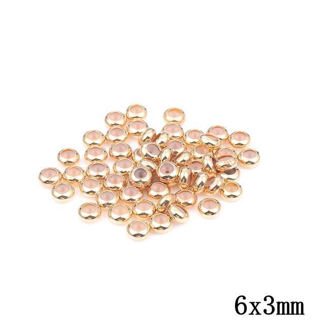 Copper With Silicone Inside Stopper Spacer Beads Adjustment Beads For Jewelry Making DIY European Bracelet Necklace