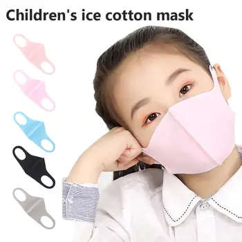 

Kids Ice Cotton Mouth Face Mask Respirator Anti Haze Dust 5 Colors Breathable Washable Dustproof Face Cover For Boys Girls