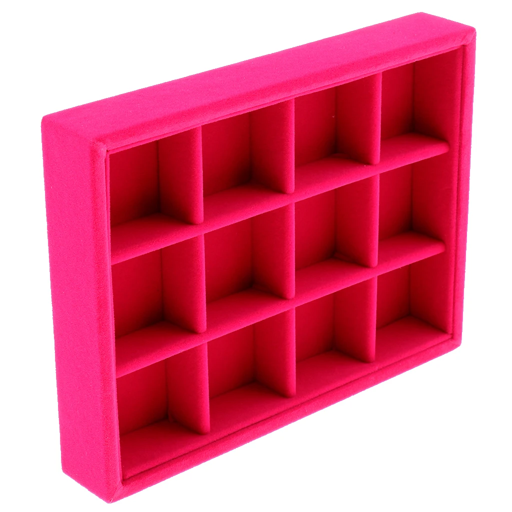 Stackable Jewelry Tray Drawer Insert Display Show Case Dresser Organizer for Ring Stud earrings