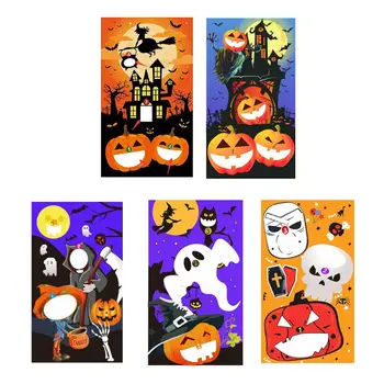 

Kids Halloween Games Party Decorations Halloween Pumpkin Party Decorations with 3 Bean Bags for Kids Bean Bag Toss Game
