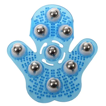 

Blue Plastic Pad Rolling Ball Massage Tool Body Massager Glove