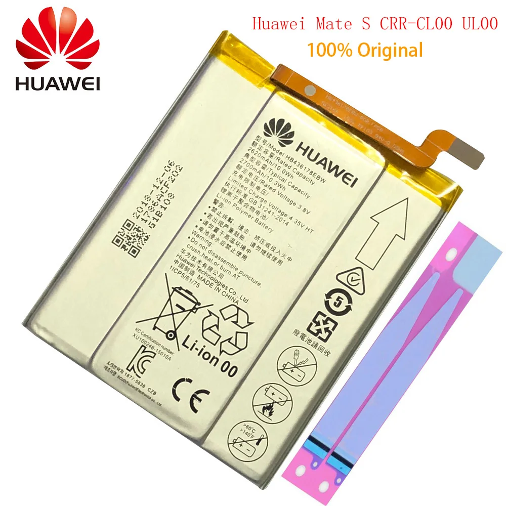 

Original HB436178EBW Mobile Phone Replacement Li-Polymer Battery 2700mAh For HUAWEI Mate S CRR-CL00 CRR-UL00 Batterie Batterij
