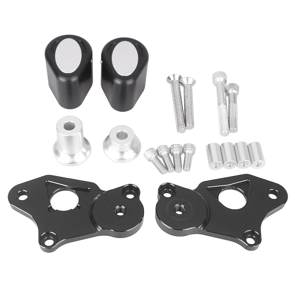 CNC мотоциклетная рама ползунок Краш Pad протектор для Suzuki GSXR600 2006 2007 2008 2009 2010 2011 2012 Алюминий+ АБС пластик - Цвет: Серебристый