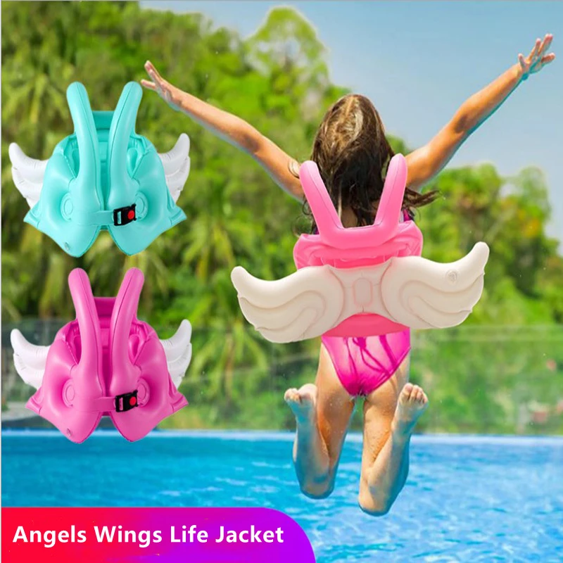 Angel Wings Swim Vest Kids Swimwear Outdoor Fun Buoyancy Float Life Jacket  Learning Swimming Rings Pool Party Beach Toys 3 8year|Baby & Kids' Floats|  - AliExpress
