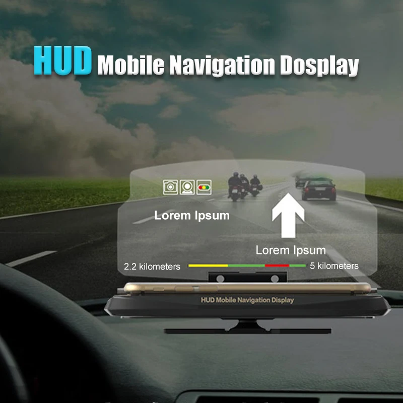 Универсальный автомобильный держатель hud, навигационный Дисплей для мобильного телефона, проекционный кронштейн, подставка для мобильного телефона, поддержка смартфона soporte
