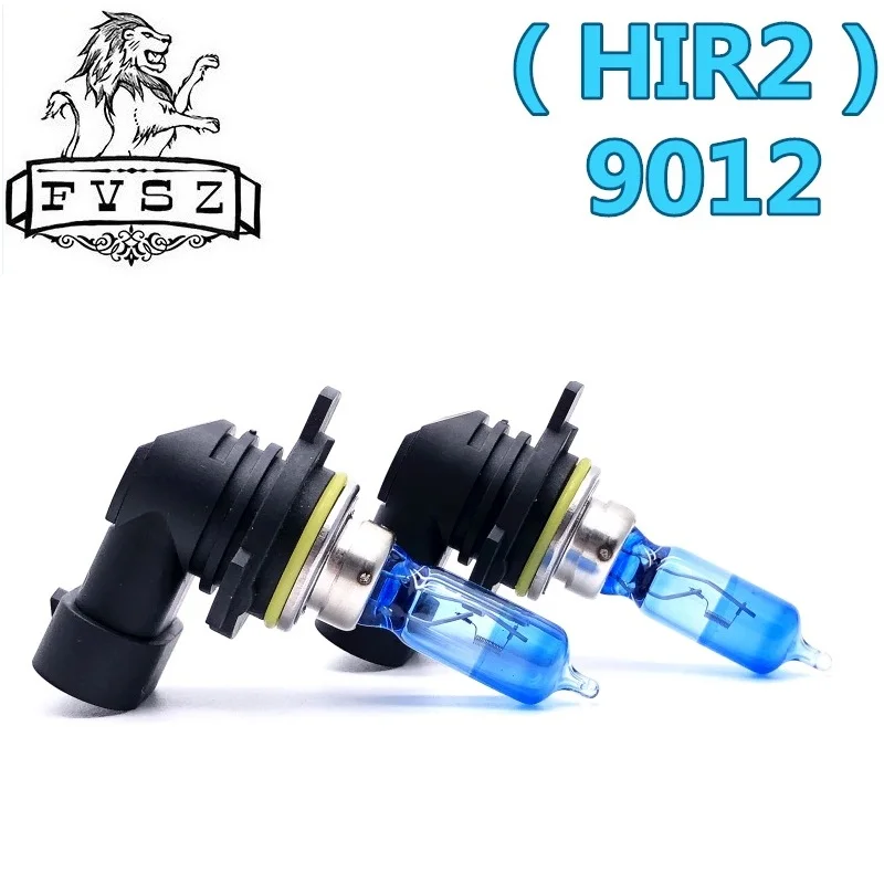 

2Pcs HIR2 9012 12V 55W 5500k car headlamp fog lamp cool blue white light short material automobile halogen bulb