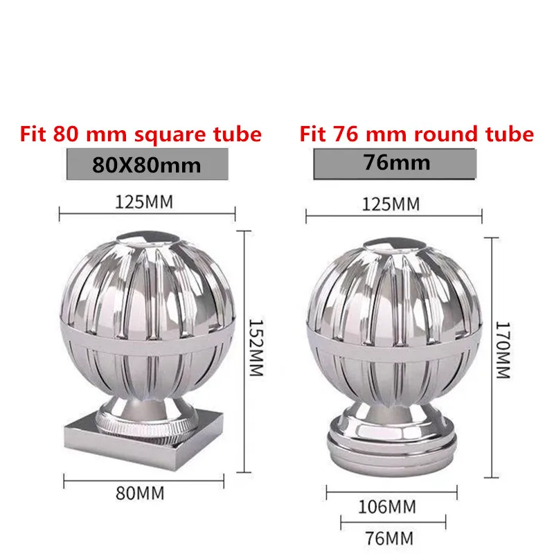 Stainless steel connecte 304 round seat ball, square seat ball, welded hollow stair handrail, outdoor guardrail decoration