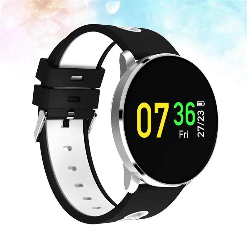 Bluetooth Smart Band красочный дисплей пульсометр кровяное Кислородное давление фитнес-трекер напоминание умный Браслет(серебристо-серый