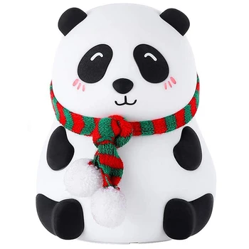 

Children's Night Light, 7-Color Silicone Smile Panda Kindergarten Lights, USB Rechargeable LED Lights for Children