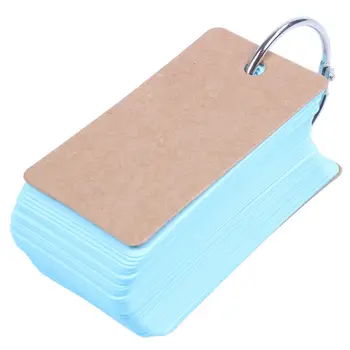 

2pcs Binder Ring Easy Flip Flash Cards Study Cards, 100 Blank Pages