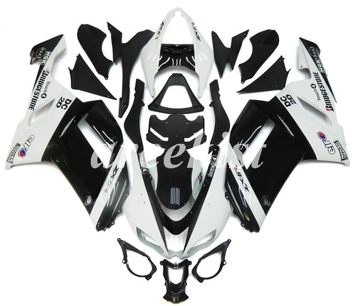 4 подарки ABS мотоцикл полный обтекатель комплект подходит для Kawasaki ZX6R 2007 2008 ZX-6R 07 08 ниндзя 636 Кузов Набор Белый EIF - Цвет: white EIF