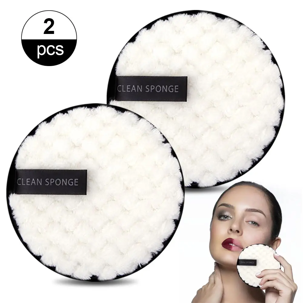 

1/2pcs Reusable Makeup Remover Wipes Washable Cleansing Cotton Make Up Remove Towel Microfiber Face Reusable Make-up Disc Tools