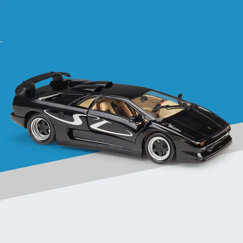 Maisto литая под давлением модель автомобиля Ghost Diablo SV 1:18 из металлического сплава Высокая симуляция автомобилей с базой Игрушки для мальчиков подарки для мальчиков - Цвет: Black with box
