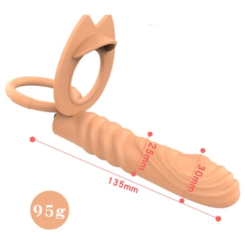 Double Penetration Vibrator Sex Toys Penis Strapon Dildo Vibrator Strap On Penis Anal Plug for Man Adult Sex Toys for Couples 5