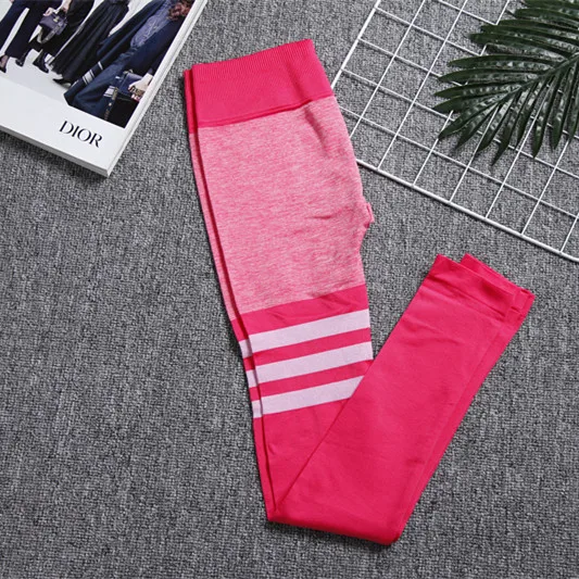 1871 pink red pants Бесшовные леггинсы с высокой талией, леггинсы с эффектом пуш-ап, спортивные женские штаны для фитнеса, бега, йоги, энергетические бесшовные леггинсы, Леггинсы для девочек для тренажерного зала - Color: 1871 pink red pants