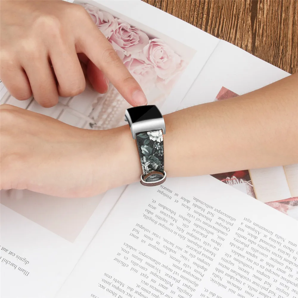 Essidi для Fitbit Charge 3 кожаный ремешок для женщин и мужчин умный Браслет замена для мужчин t для Fitbit Charge 3 ремешок для часов петля