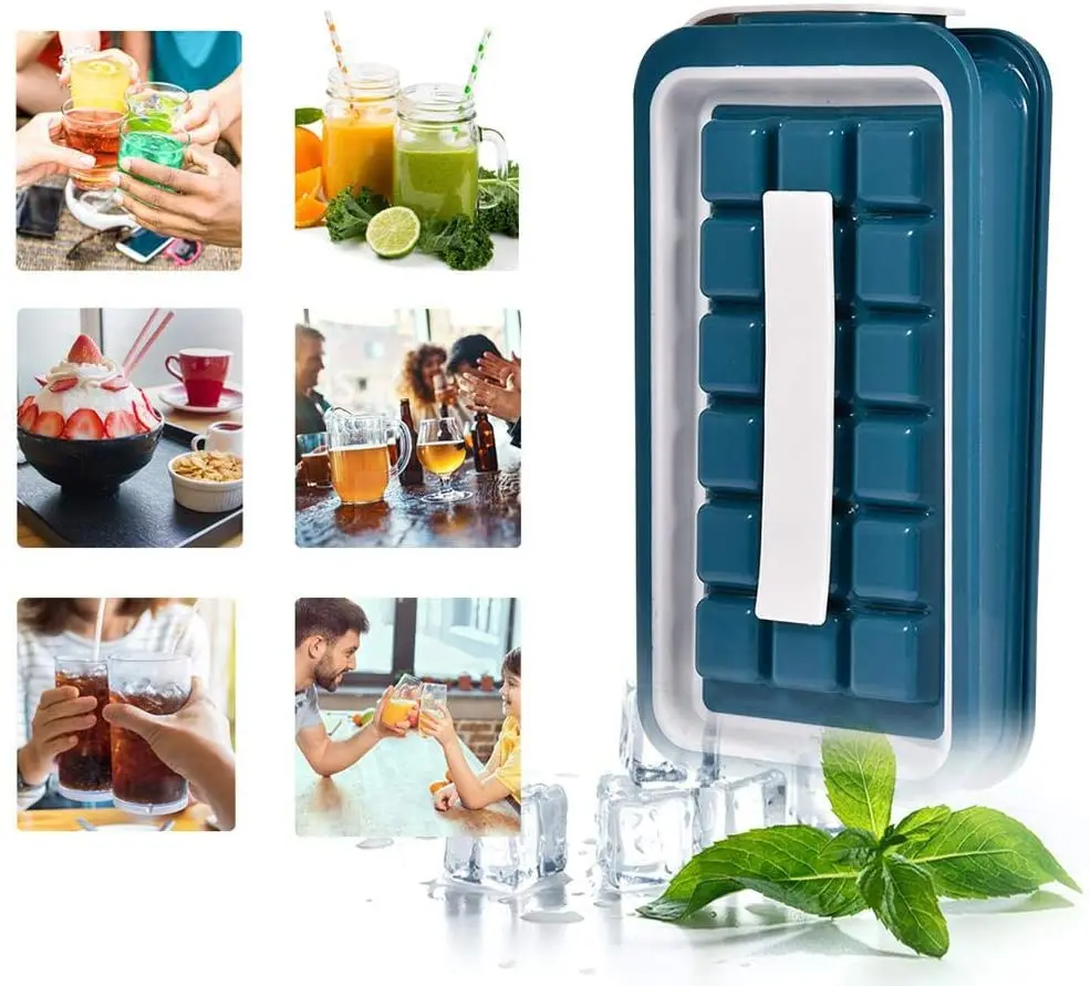 

Silicone Ice Cube Tray DIY Ice Cream Mold Kitchen 36 Grids Ice Cube Maker Kettle Portable Cooler Ice Cube Bag Storage Container