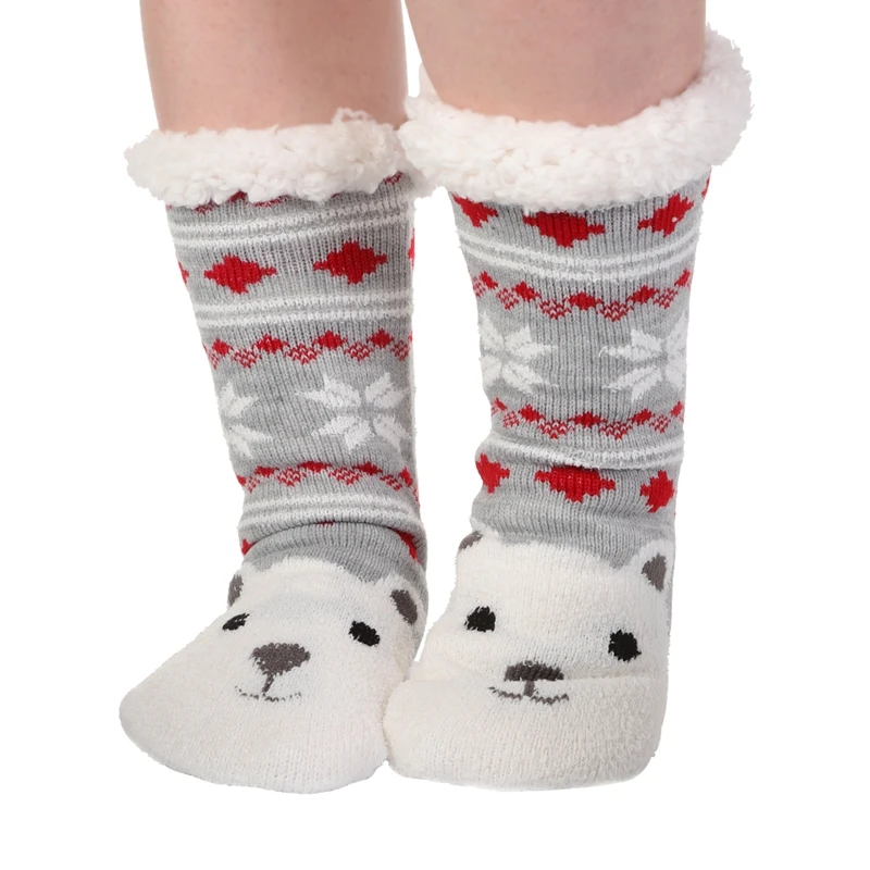 Women's Winter Socks Thick Plush Cotton Socks Warm Non-slip Home Floor Socks Christmas Gifts Cartoon Carpet Socks New