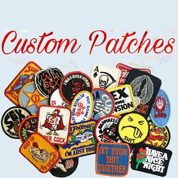 

Custom Embroidery Patches Personalized DIY Logo Military Badge Hook and Loop Iron on PVC Woven Printed Rubber for Clothing Hats