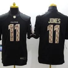 Сшитый для мужчин, Atlanta Matt Ryan Julio Jones Desmond Trufant Devonta Freeman Green Salute Jersey