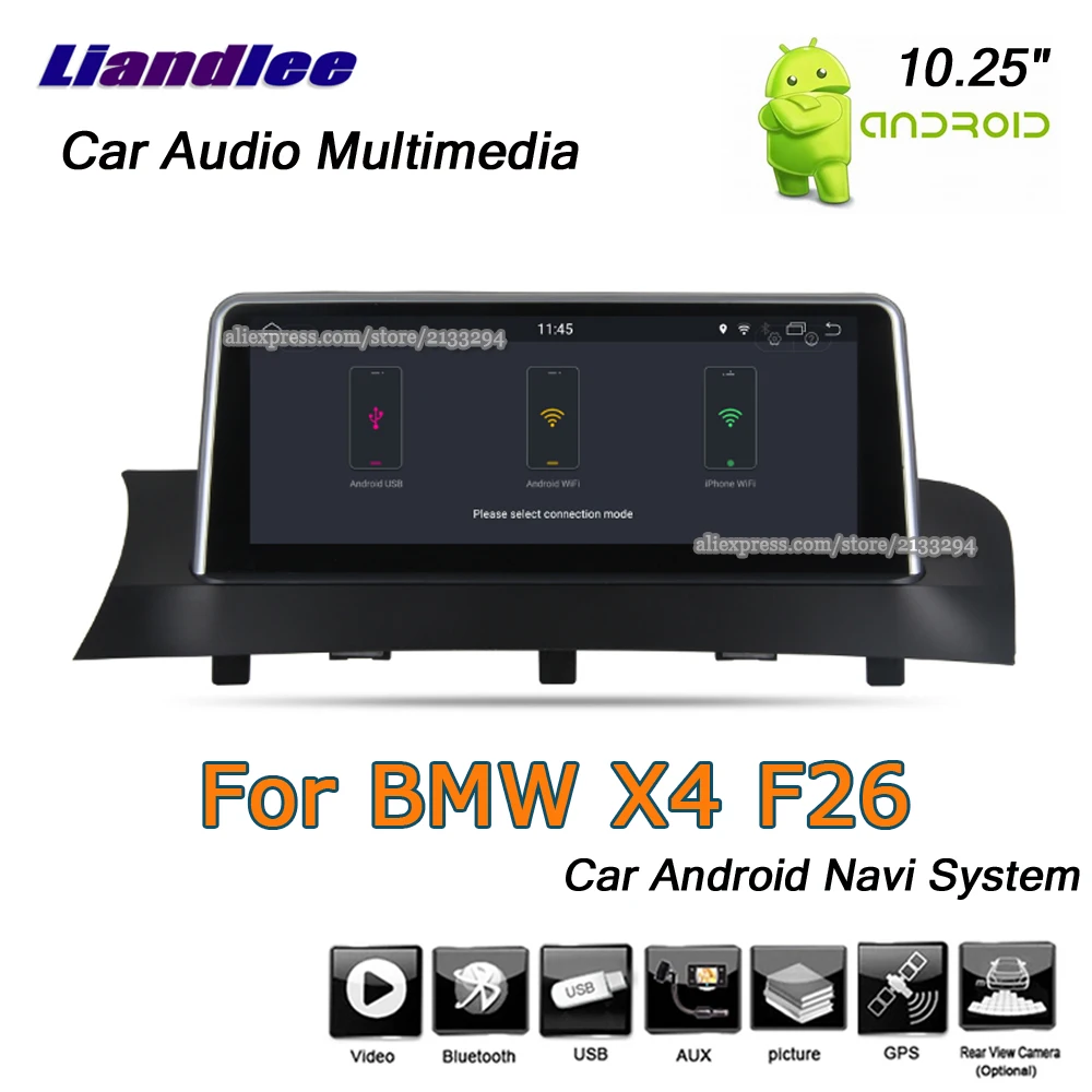 

Для BMW X4 F26 2014-2018 автомобильный Android 10,0 плеер мультимедийная стереосистема Carplay Android GPS навигация 10,25 "HD экран