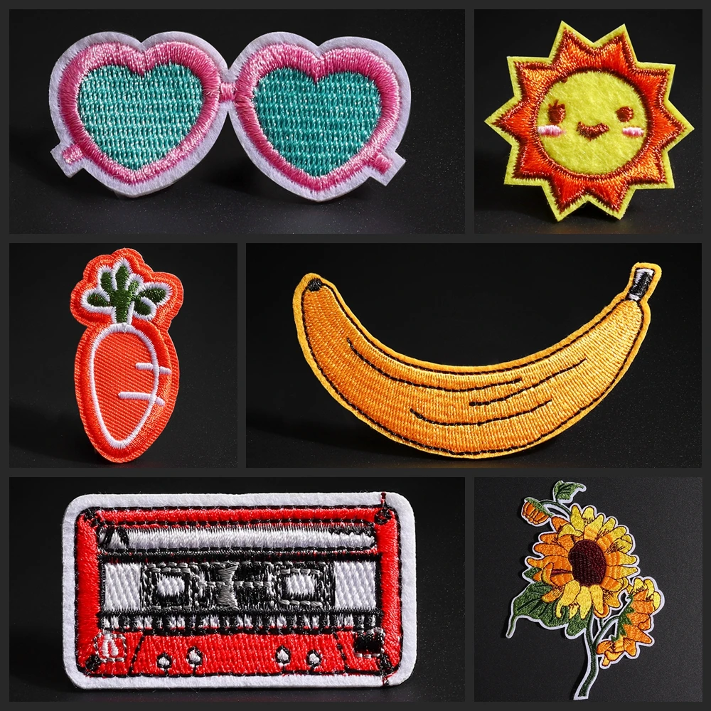 Летние декоративные нашивки для одежды солнцезащитные очки в форме подсолнуха и