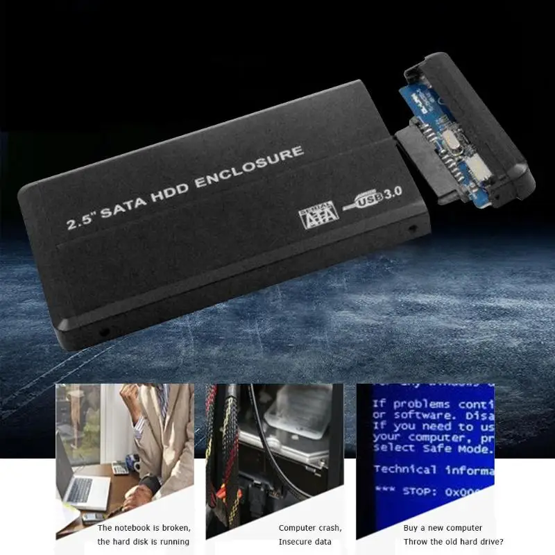 2,5 дюймов 5 Гбит/с жесткий диск Корпус USB 3,0 внешний жесткий диск SATA обложка Коробка с кабелем данных