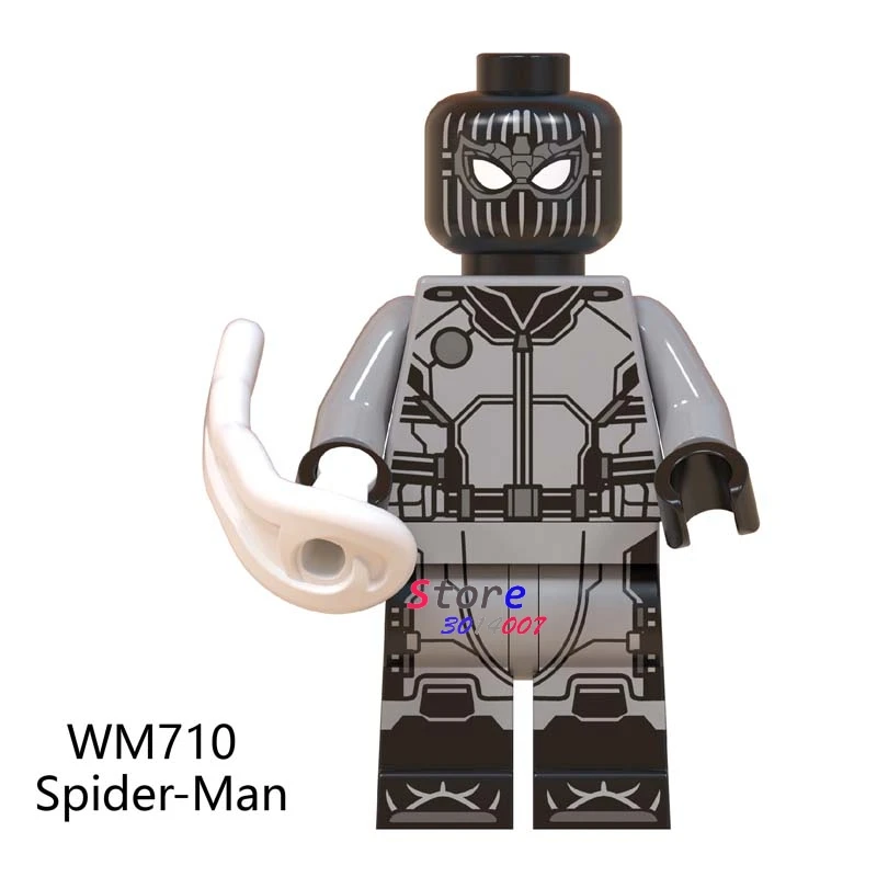 WM710 50 шт. Marvel фильм Человек-паук Веном вдали от дома Mysterio Питер Паркер коллекция Человек-паук строительный блок для детей игрушки - Цвет: WM710