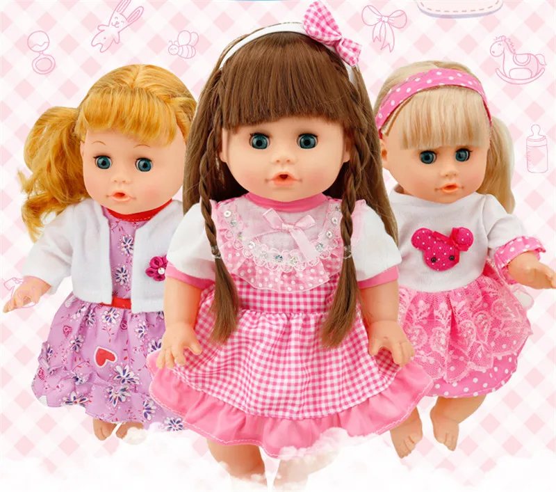 Bonito da Menina do Bebê com Carrinho de Carrinho de Criança Falando Bonecas Reborn Bebe Boneca Piscando Beber Bebês Recém-nascidos Lol Vivo Brinquedos 2 Da Menina do bebê com Carrinho de