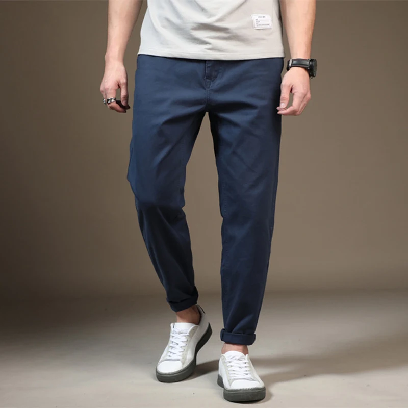 Buy SHABIQI Brand Autumn Winter New Fashion 2019 Slim Men Casual Pants 100% Pure Cotton Man Solid Harem Pants Plus Size 42-48