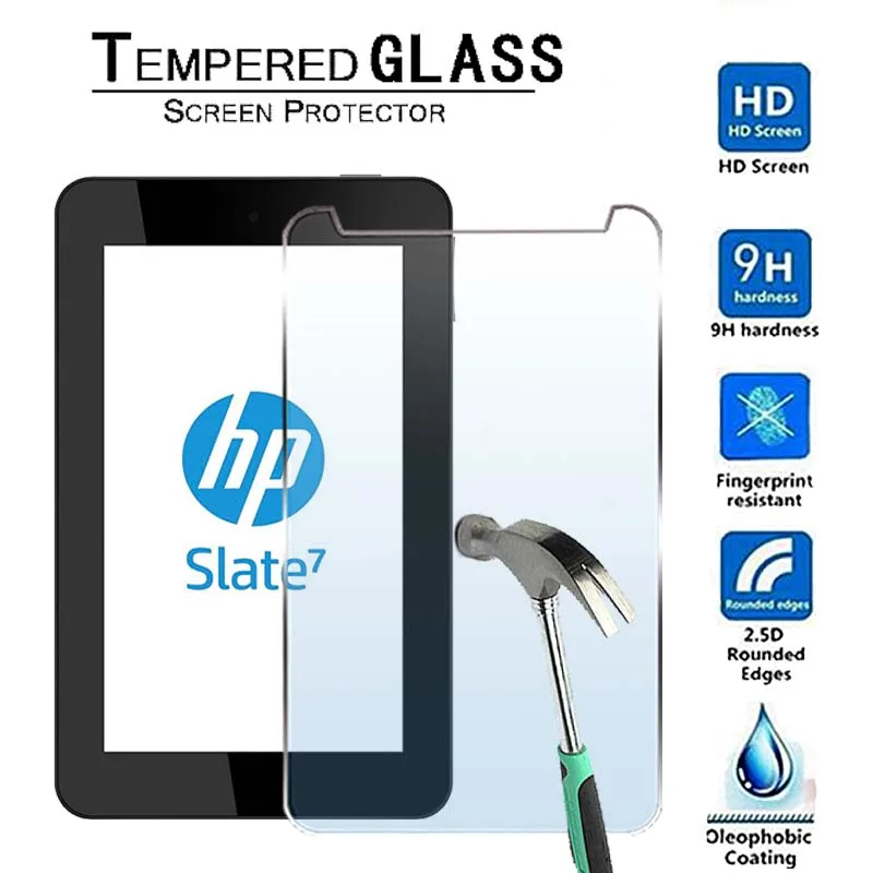 

For HP Slate 7-9H Premium Tablet Tempered Glass Screen Protector Film Protector Guard Cover