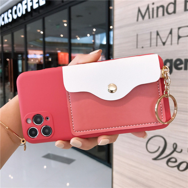 Wallets Card Bag Phone Case For iPhone 13 12 Pro Max Mini 11 Pro Max X XR XS 7 8 Plus SE 2020 Soft Silicone Back Cover