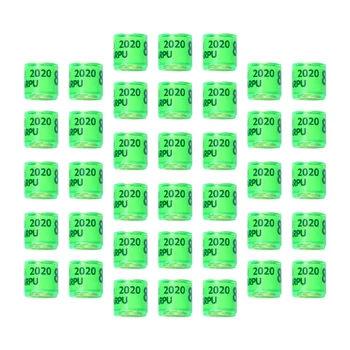 

100pcs Pigeon Letter Foot Rings Bird Identification Rings Foot Supplies Exquisite Toe Rings (Green 2020 America)