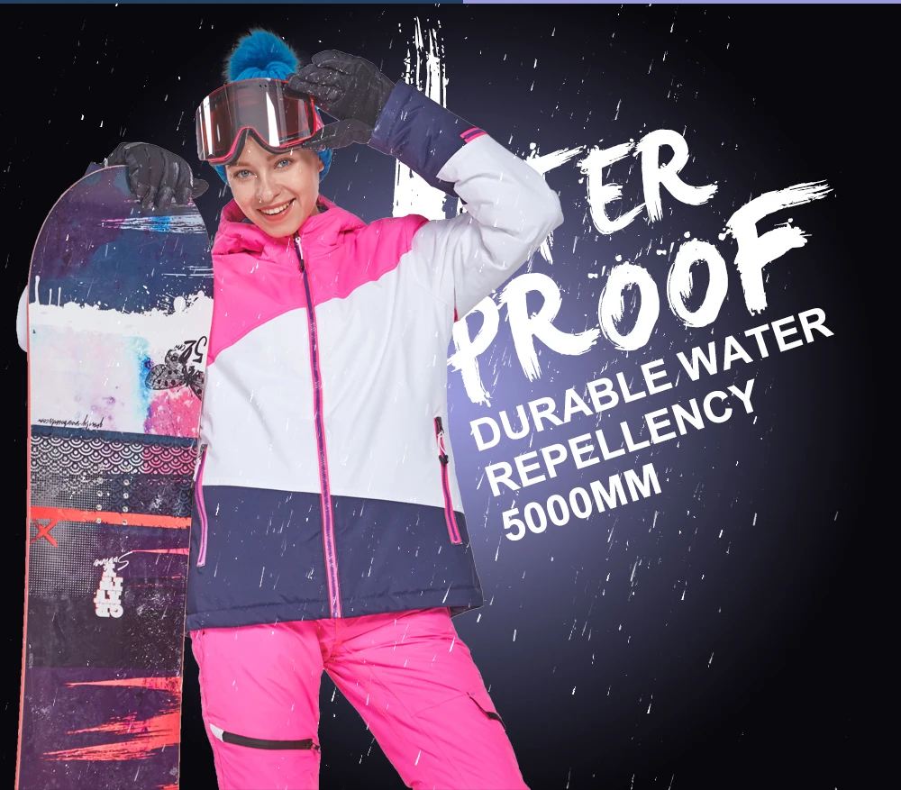 printed ski jacket women