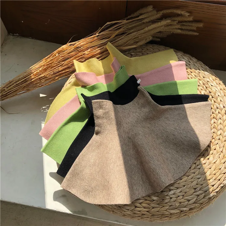 

Baby Girl High Waist Wool Skirt Children Umbrella Skirt Pure Color Kids All Match Skirt KidsGirls Clothing