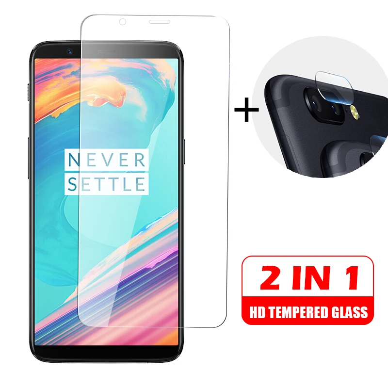 

2 in1 for oneplus 6 6t screen protector tempered glass 9H HD protective camera film for oneplus 7 3 3T safety glass