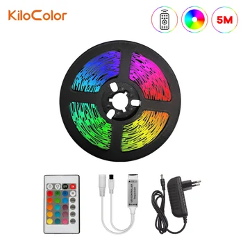 

Led Strip Light SMD 5050 24Keys Infrared Controller Not Waterproof RGB Luces Led 5M DC 12V Christmas Lights