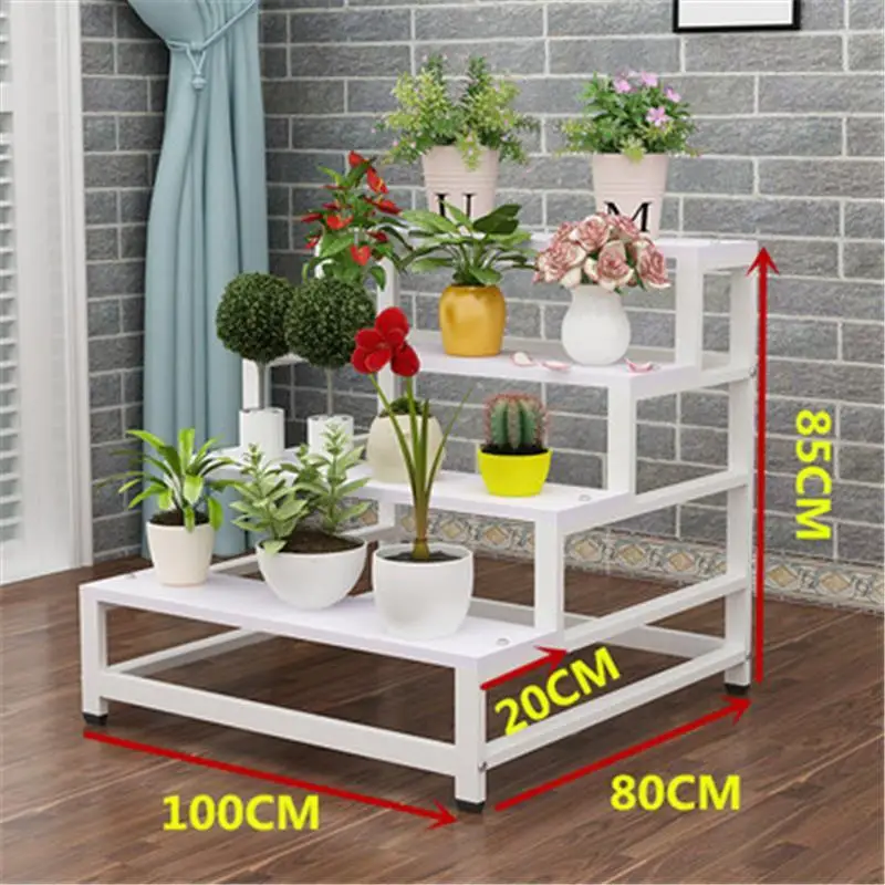 Version M Balkon деревянные полки для Jardin Estanteria Para Macetas открытый стенд балкон цветок Stojak Na Kwiaty Dekoration завод полка - Цвет: Version M