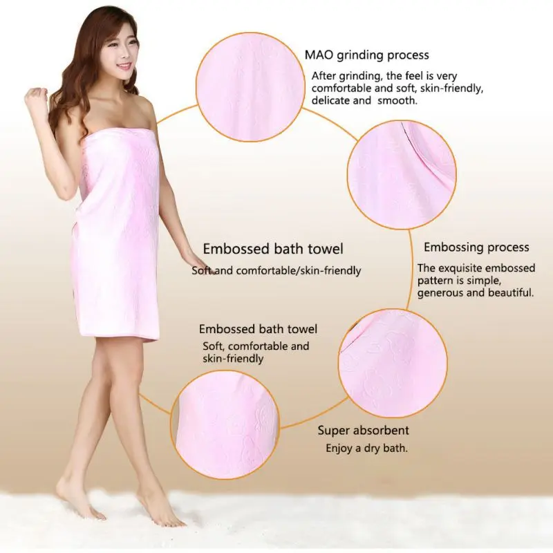Soft Healthy Cute Fashion Nano Microfiber Cartoon Pattern Embossed Towel Hotel Home Wrapped Bath | Дом и сад