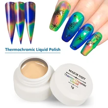 Сушилка для ногтей пилка для ногтей меняющая цвет Гель-лак для ногтей набор термохромный Жидкий блеск УФ лампа для ногтей кисть для рисования