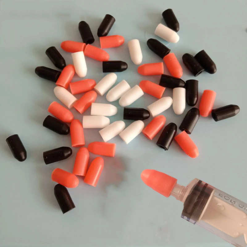 

10/20/30/PCS Syringe Rubber Needle Cover/Caps Sealed Plug Rubber Needle Cover White/Black/Orange Size3x6x9mm