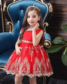 

kids sleeveless lace gauze princess dress girls flower evening dress princess clothing chinese dress baby girl clothing little