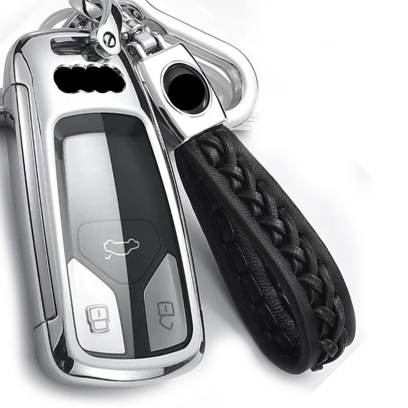 

ТПУ Автомобильный ключ защитный Автомобильный Брелок дистанционного управления с ключом чехол для Audi A4L A4 B9 Q5 Q7 TT TTS TFSI A5 S5 8S 2016 2017 новое кольц...